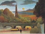 Henri Rousseau Seine and Eiffel-tower in the sunset Germany oil painting artist